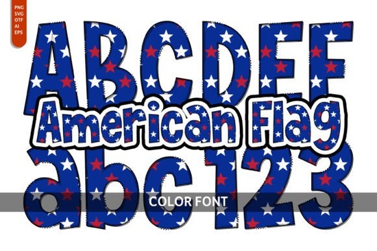 American Flag Font